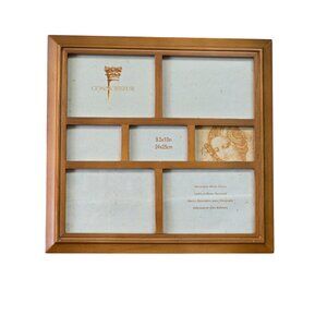 Multi Photo Frame Collage Wood Finish Picture